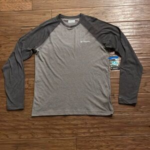 Columbia Men’s Gray Long Sleeve Omni Wick Shirt Size S